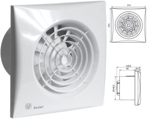 SILENT 300 CHZ - TRANSPORT ZA 0 ZŁ! - wentylator z timerem i czujką wilgoci