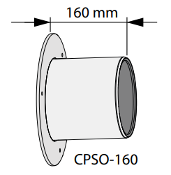 CPSO-160FRESHPOINT200 - nakładka kompensacyjna dł.160 mm do montażu jednostki Freshpoint 200, stal ocynk.